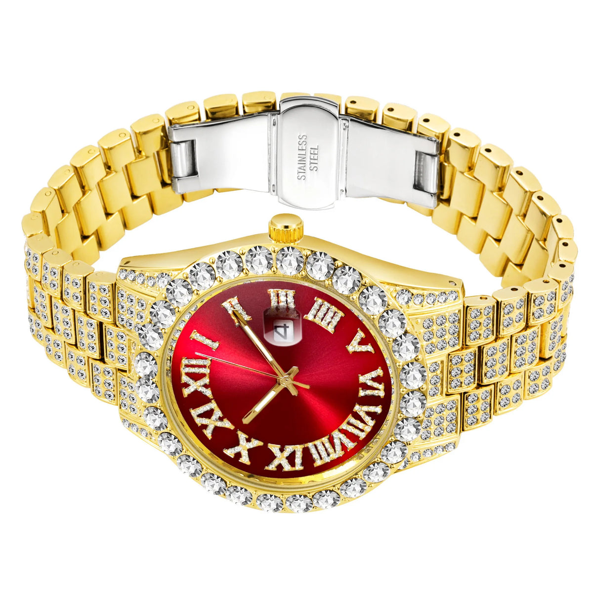 TOPGRILLZ 2020 New  Watch High Quality Top Brand Luxury Bracelet Stainless Steel Quartz Wristwatch Business Clock