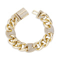 TOPGRILLZ 16mm Box Buckle Bracelet Miami Cuban Chain Iced Out Cubic Zirconia Hip Hop Fashion Jewelry