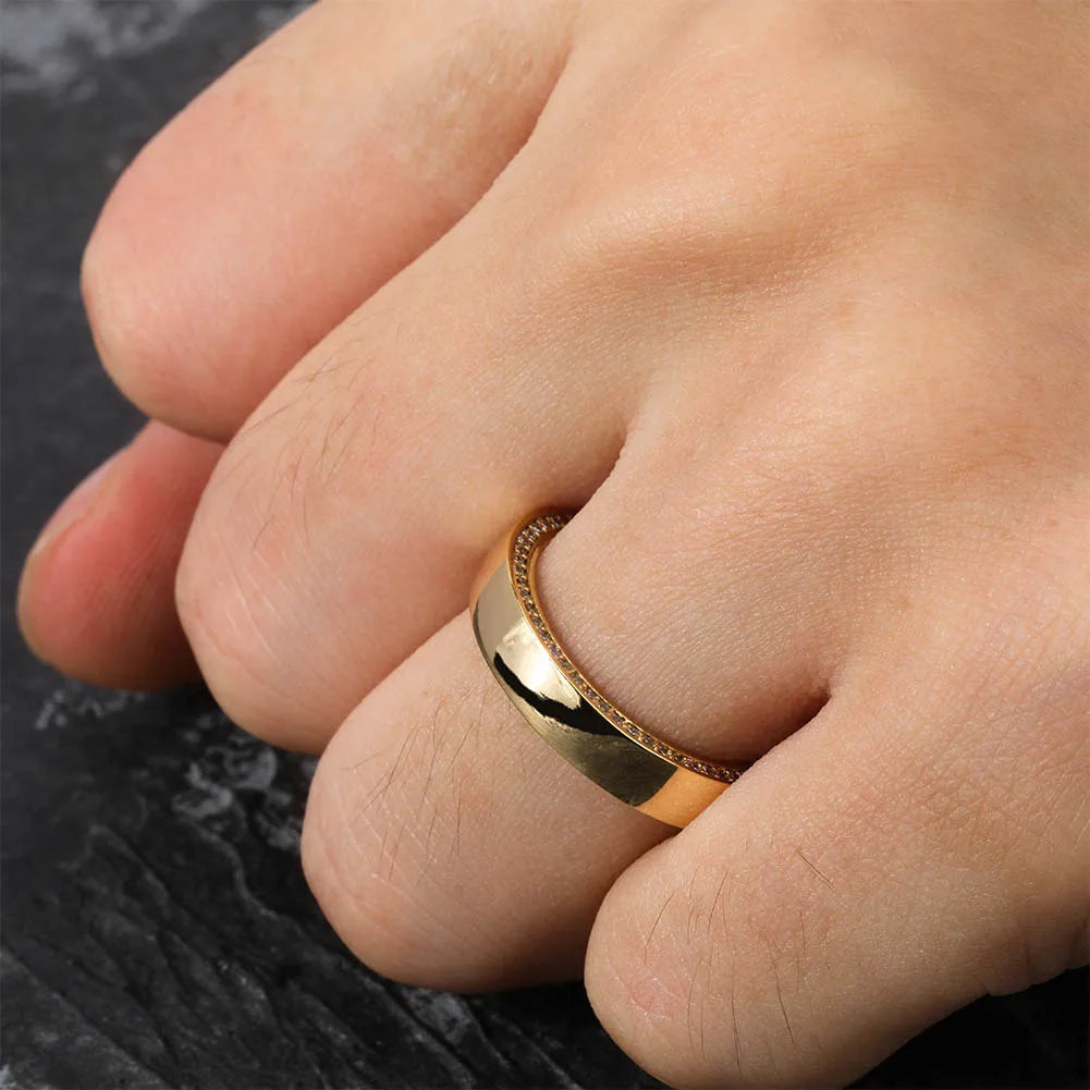TOPGRILLZ Couple Rings 4mm/6mm 925 Sterling Silver Rings Top Brand Fine Jewelry High Quality Ice Out Bling Round Pattern Ring