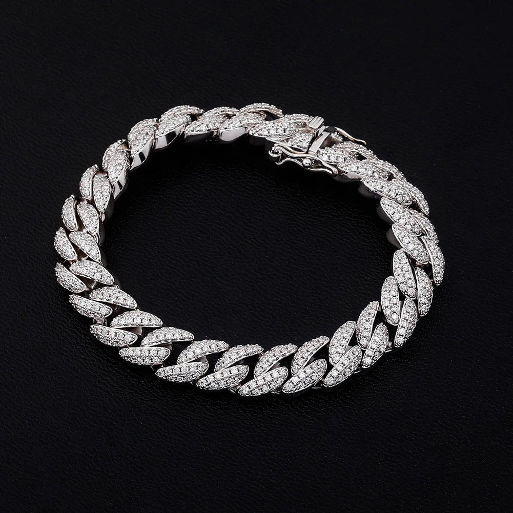 TOPGRILLZ 10mm Bracelet 6 Colors Iced Micro Pave Cubic Zirconia Bracelet Hip Hop Rock Fashion Jewelry Women For Gift 7inch 8inch