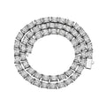 TOPGRILLZ 6mm Baguette Tennis Chain Necklace & Bracelet with Spring Clasp Iced Out Micro Pave Cubic Zirconia Women's Jewelry