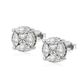 TOPGRILLZ New Round Stud Earrings Iced Prong Setting Cubic Zirconia Earrings For Women 2021 Classic Jewelry For Birthday Gift
