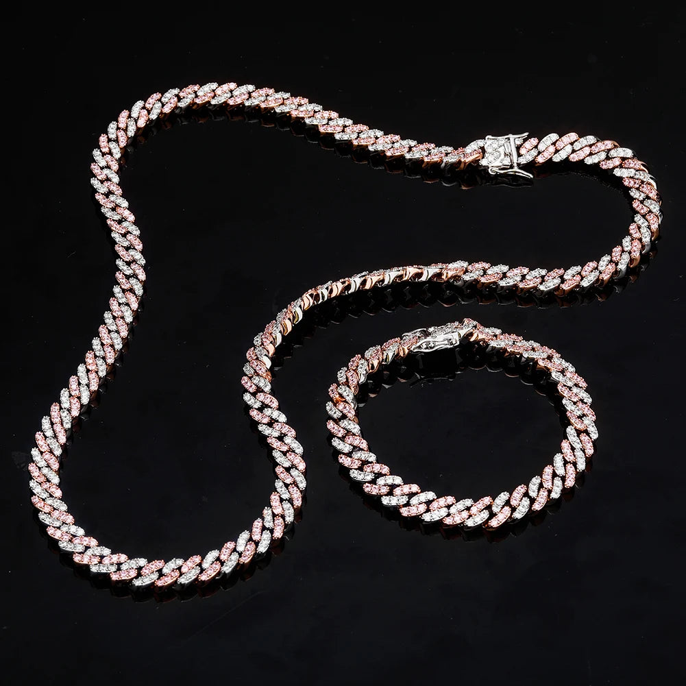 TOPGRILLZ New 8mm Fashion Miami Cuban Bracelet Full Iced Out Cubic Zirconia Bracelet Hip Hop Rapper Jewelry Ladies Bracelet Gift