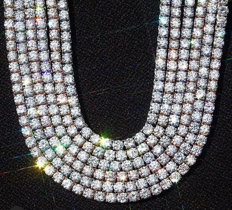 TOPGRILLZ 5MM Iced Out Bling AAA Zircon 1 Row Tennis Chain Necklace Men Hip Hop Jewelry Dropshipping