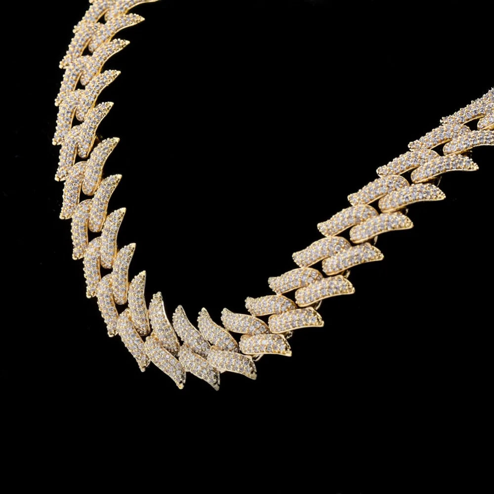 TOPGRILLZ 16mm Miami Big Box Clasp Cuban Chain Heavy Necklace Iced Out Cubic Zircon Bling Hip hop for Men Jewelry
