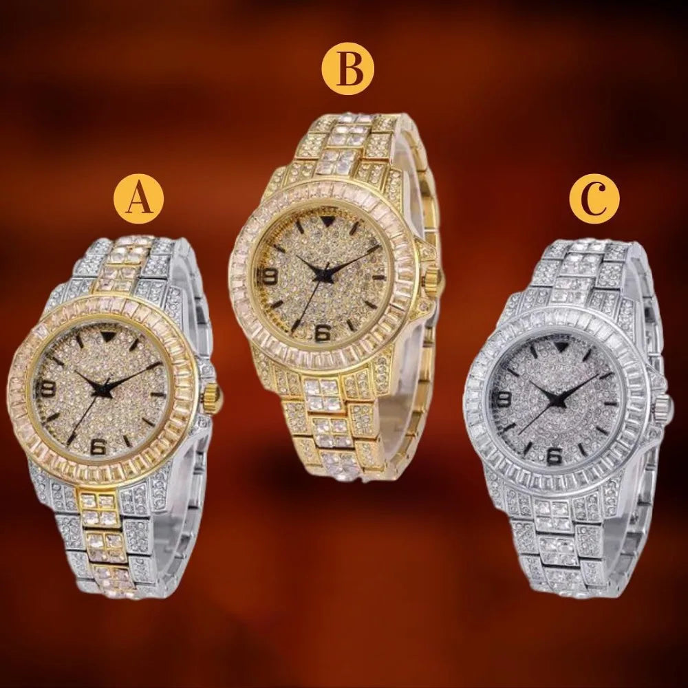 TOPGRILLZ ICED OUT Baguette Watch Quartz Gold HIP HOP Wrist Watches With Micro pave CZ Stainless Steel Wristband Clock Hours