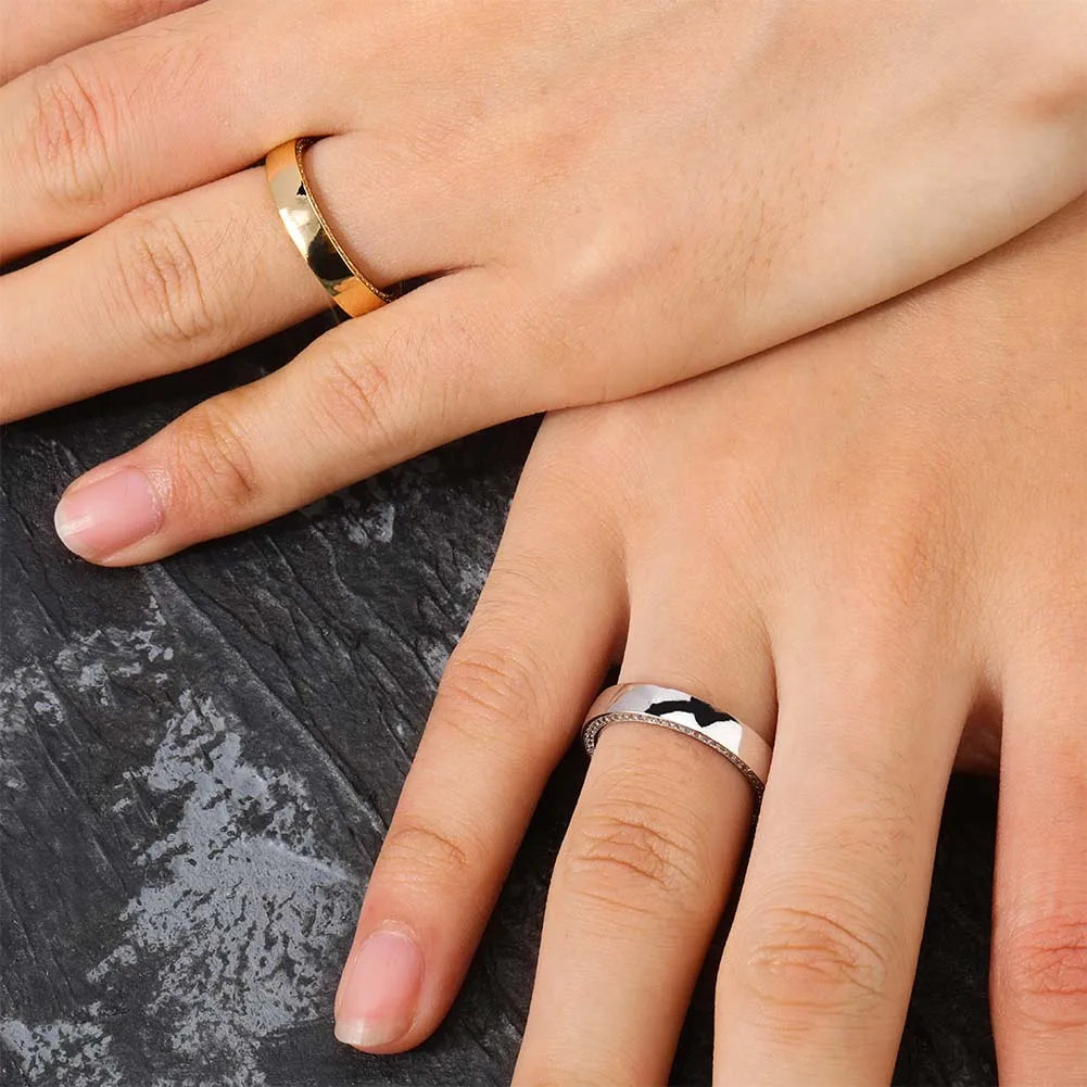 TOPGRILLZ Couple Rings 4mm/6mm 925 Sterling Silver Rings Top Brand Fine Jewelry High Quality Ice Out Bling Round Pattern Ring