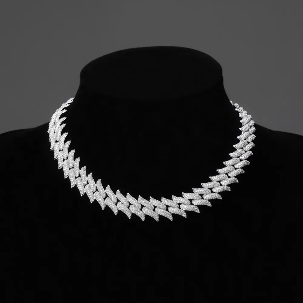 TOPGRILLZ 16mm Miami Big Box Clasp Cuban Chain Heavy Necklace Iced Out Cubic Zircon Bling Hip hop for Men Jewelry