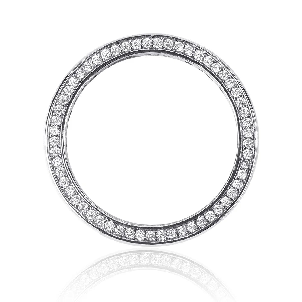 TOPGRILLZ Couple Rings 4mm/6mm 925 Sterling Silver Rings Top Brand Fine Jewelry High Quality Ice Out Bling Round Pattern Ring