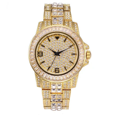 TOPGRILLZ AAA ICED OUT HIP HOP Wrist Watches With Micro pave CZ Stainless Steel Wristband Dropshipping