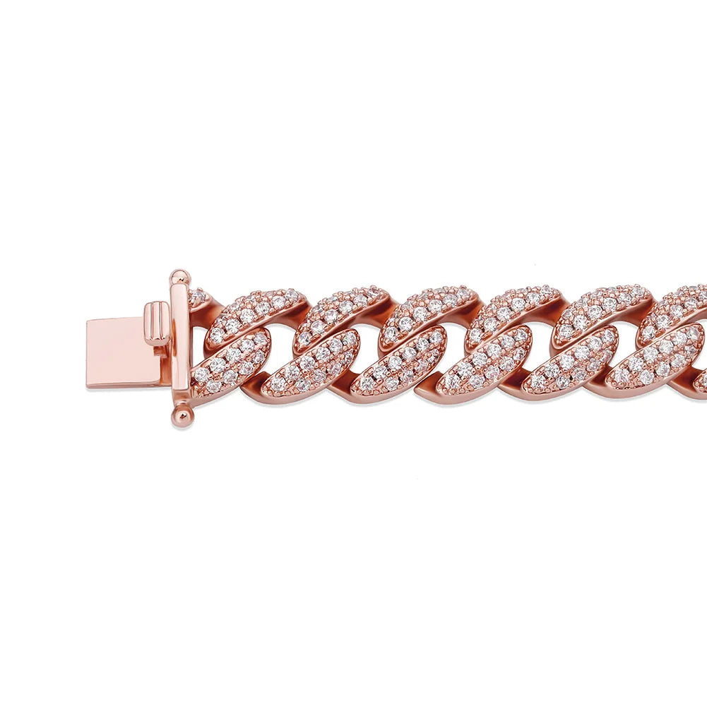 TOPGRILLZ 10mm Bracelet 6 Colors Iced Micro Pave Cubic Zirconia Bracelet Hip Hop Rock Fashion Jewelry Women For Gift 7inch 8inch