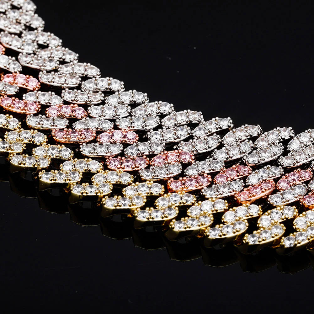 TOPGRILLZ New 8mm Fashion Miami Cuban Bracelet Full Iced Out Cubic Zirconia Bracelet Hip Hop Rapper Jewelry Ladies Bracelet Gift