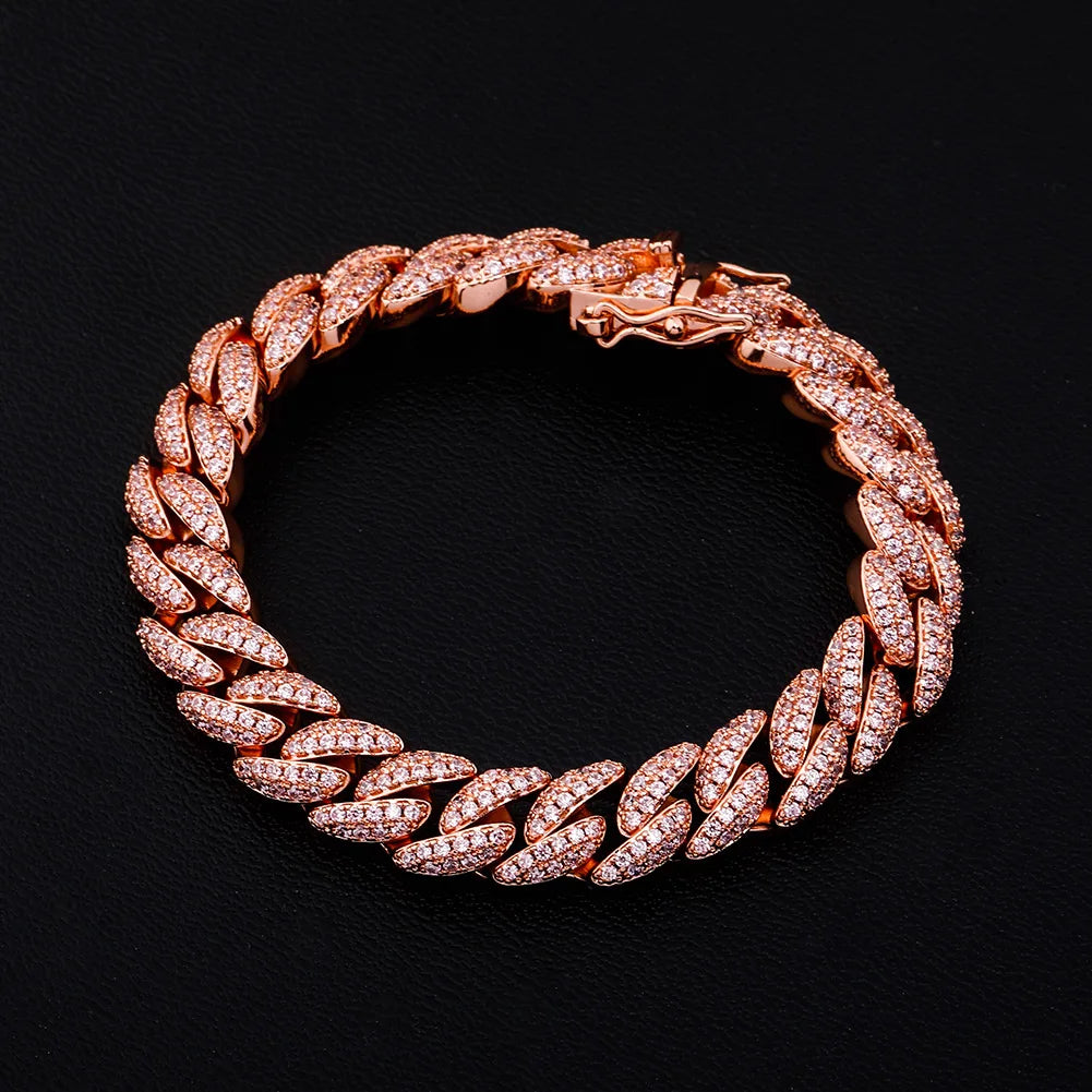 TOPGRILLZ 10mm Bracelet 6 Colors Iced Micro Pave Cubic Zirconia Bracelet Hip Hop Rock Fashion Jewelry Women For Gift 7inch 8inch