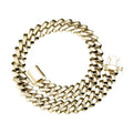 TOPGRILLZ 18MM Cuban Chain Miami Prong Link Chain Glossy High Quality Copper With New Spring Clasp Hip Hop Jewelry For Men