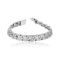 TOPGRILLZ High Quality 9mm Iced Out Baguette Prong Cuban Bracelet With New Spring Ring Clasps Hip Hop Jewelry For Men Women