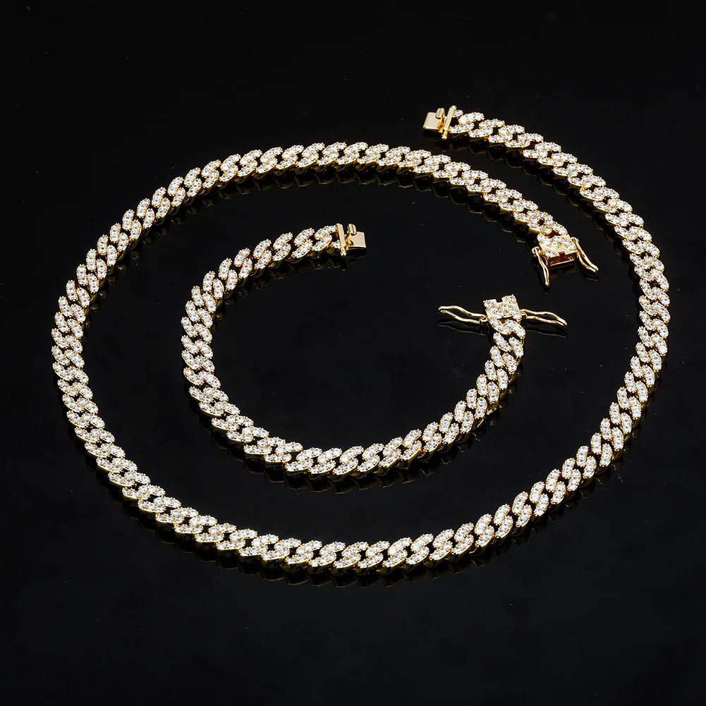 TOPGRILLZ New 8mm Fashion Miami Cuban Bracelet Full Iced Out Cubic Zirconia Bracelet Hip Hop Rapper Jewelry Ladies Bracelet Gift