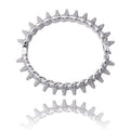 TOPGRILLZ New Spikes Rivet Bracelets Luxury Iced Out Bling Cubic Zircon Bangles Round Cuban Link Hip Hop Jewelry For Men