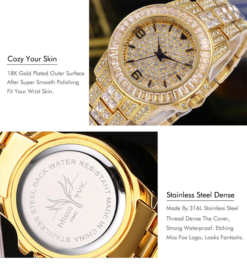 TOPGRILLZ ICED OUT Baguette Watch Quartz Gold HIP HOP Wrist Watches With Micro pave CZ Stainless Steel Wristband Clock Hours