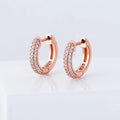 TOPGRILLZ 925 Sterling Silver 14mm Round Earring Iced Micro Pave Cubic Zirconia Earrings Hip Hop Fashion Jewelry Gift For Women