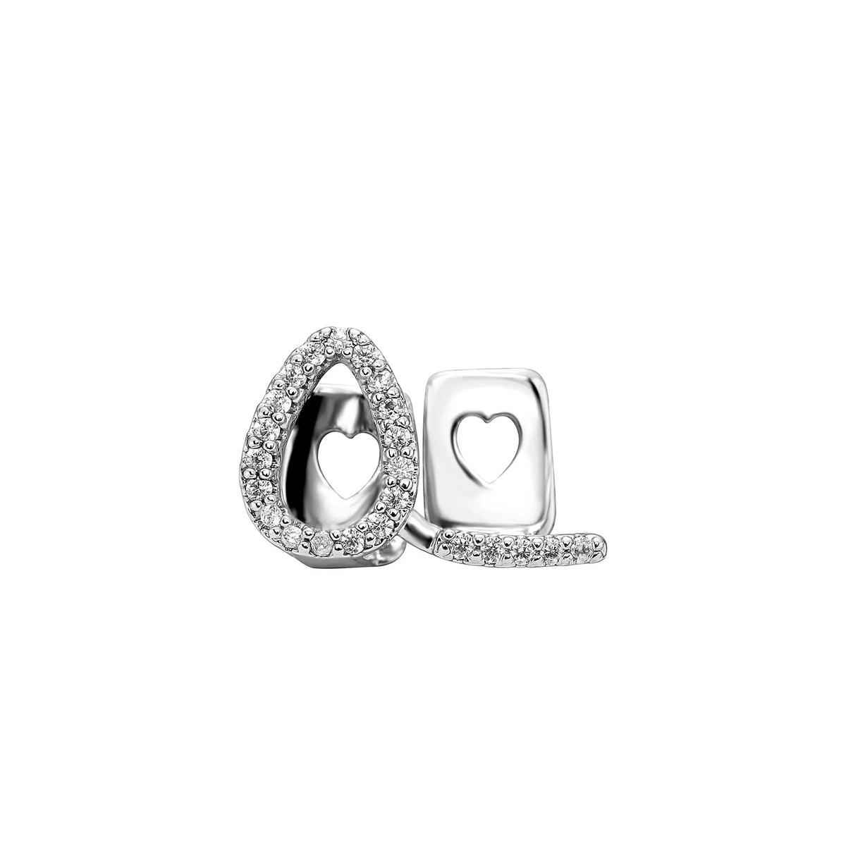 TOPGRILLZ Gold Silver Color Horizontal Bar Hollow Flame Zircon Teeth Grillz Hip Hop CZ Stone Tooth Grills For Women Men Jewelry