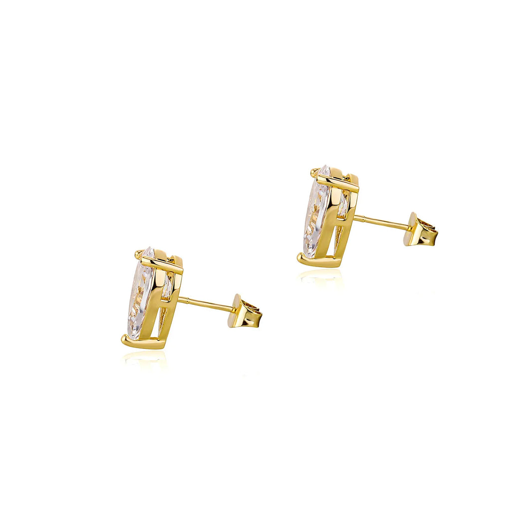 TOPGRILLZ Cute 4/5/6/8MM Iced Out Water Drop Earring Bling Bling Cubic zirconia Ear Studs For Wedding Jewelry