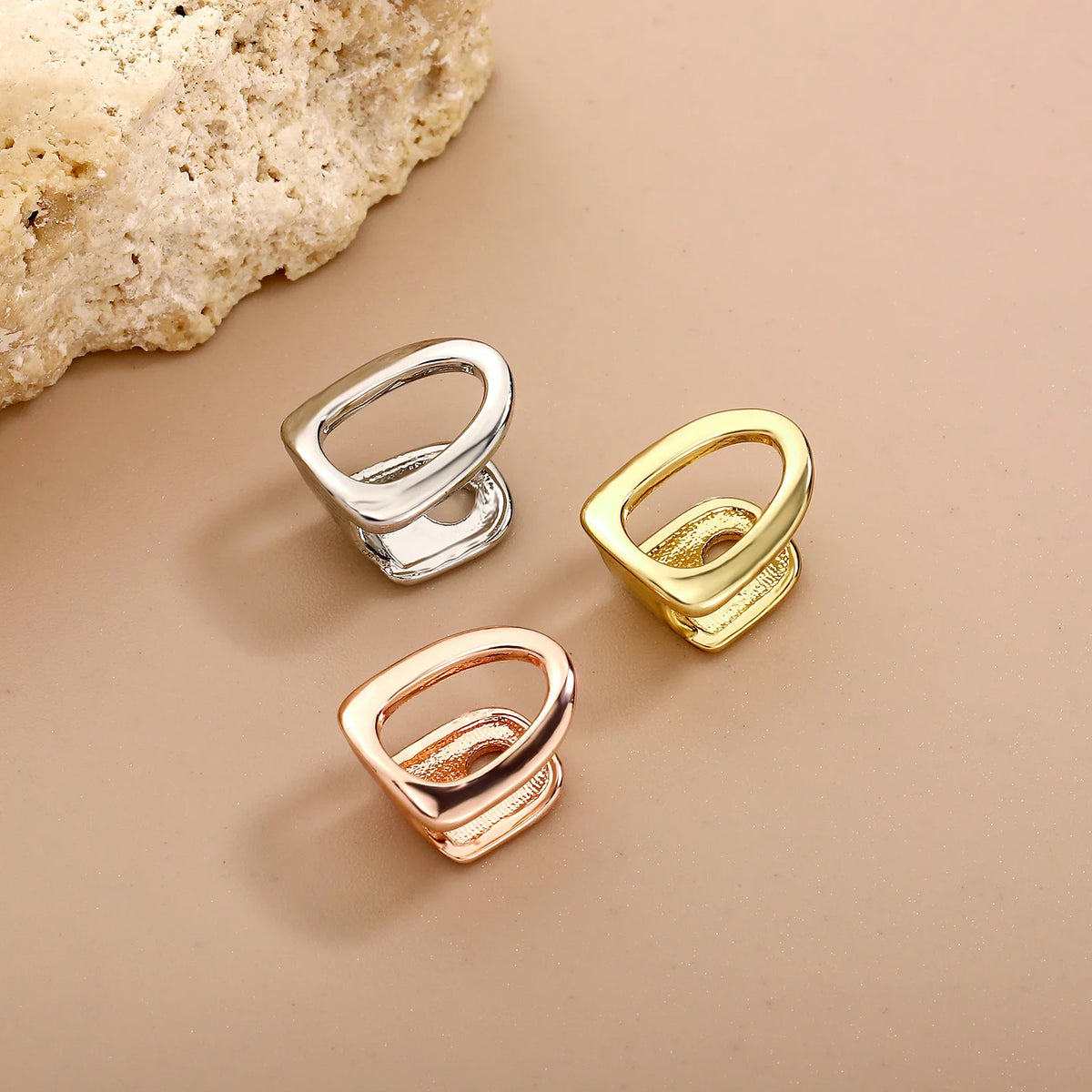 TOPGRILLZ Hip Hop Single Hollow Teeth Caps For Women Men Braces Simple Glossy Tooth Grills Jewelry Cosplay Dental Grillz