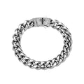 TOPGRILLZ Mens Streetwear Jewelry Gold Plated Copper Cuban Link Bracelet Black Cross Clasp Iced Out Gift For Men&Women