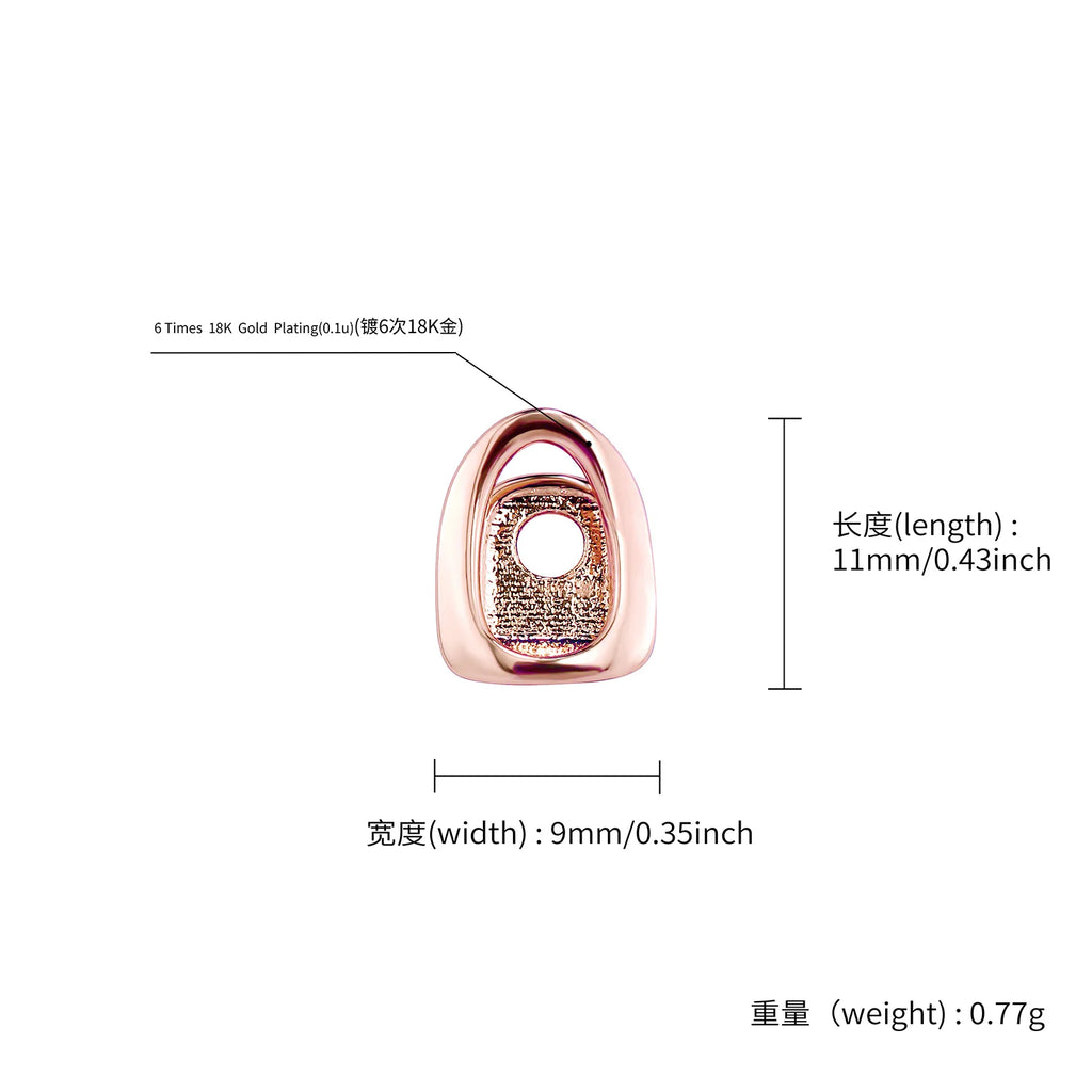 TOPGRILLZ Hip Hop Single Hollow Teeth Caps For Women Men Braces Simple Glossy Tooth Grills Jewelry Cosplay Dental Grillz
