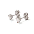 TOPGRILLZ Heart Moissanite Stud Earrings 4-9mm 925 Silver Post 3-Prong Sparkling Christmas Gift Hip Hop Jewelry Men Women