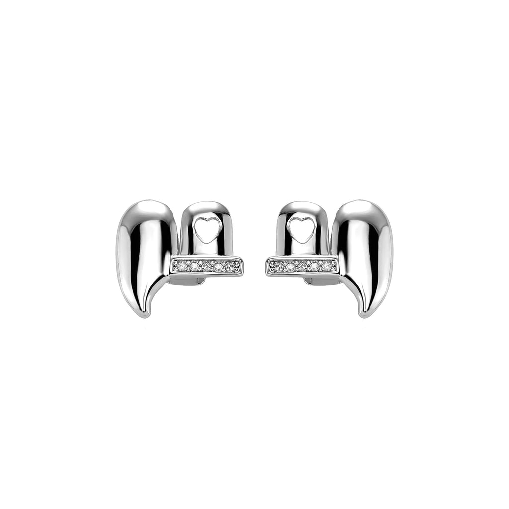TOPGRILLZ Iced Out DIY Removable Zircon Tooth Socket Horizontal Bar Tooth Grills Fangs For Women Men Halloween Dental Grillz