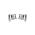 TOPGRILLZ Iced Out DIY Removable Zircon Tooth Socket Horizontal Bar Tooth Grills Fangs For Women Men Halloween Dental Grillz