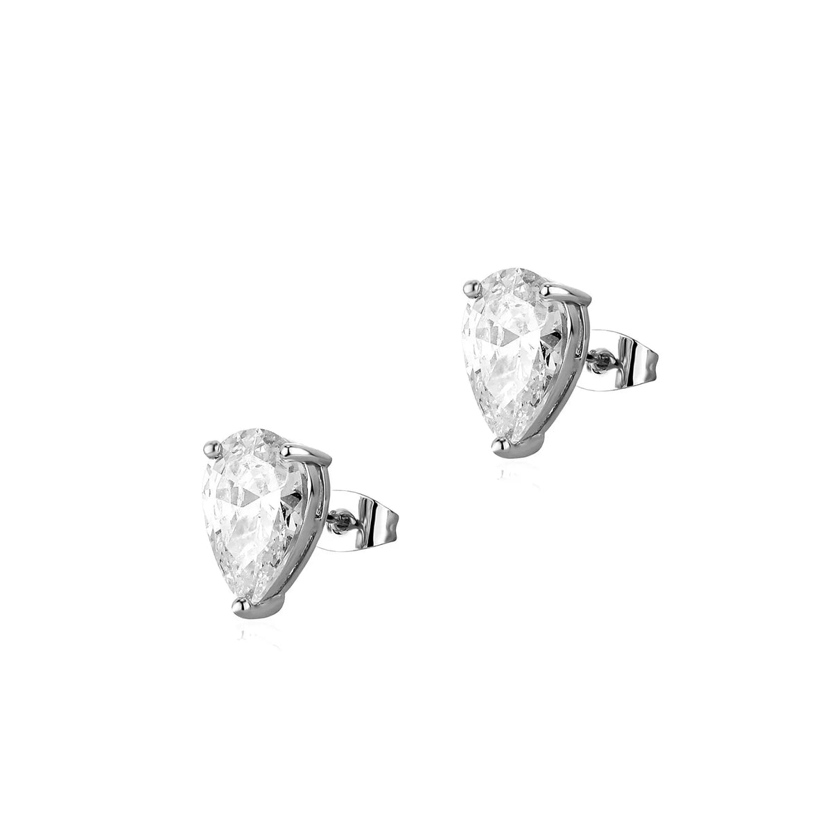TOPGRILLZ Cute 4/5/6/8MM Iced Out Water Drop Earring Bling Bling Cubic zirconia Ear Studs For Wedding Jewelry