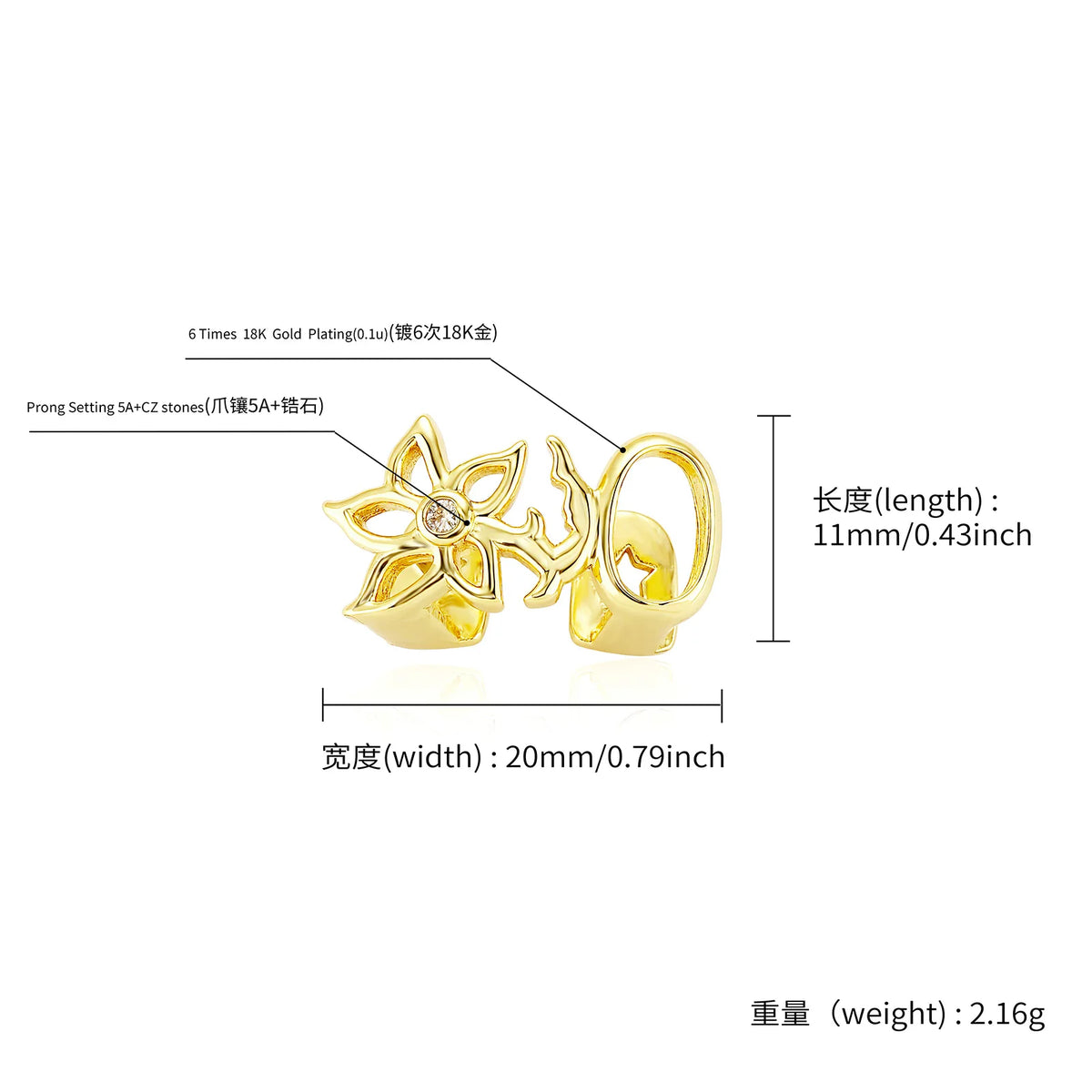 TOPGRILLZ Glossy Double Hollow Flower Tooth Grillz For Women Gold Silver Color Daily Wearable Tooth Jewelry Dental Grills
