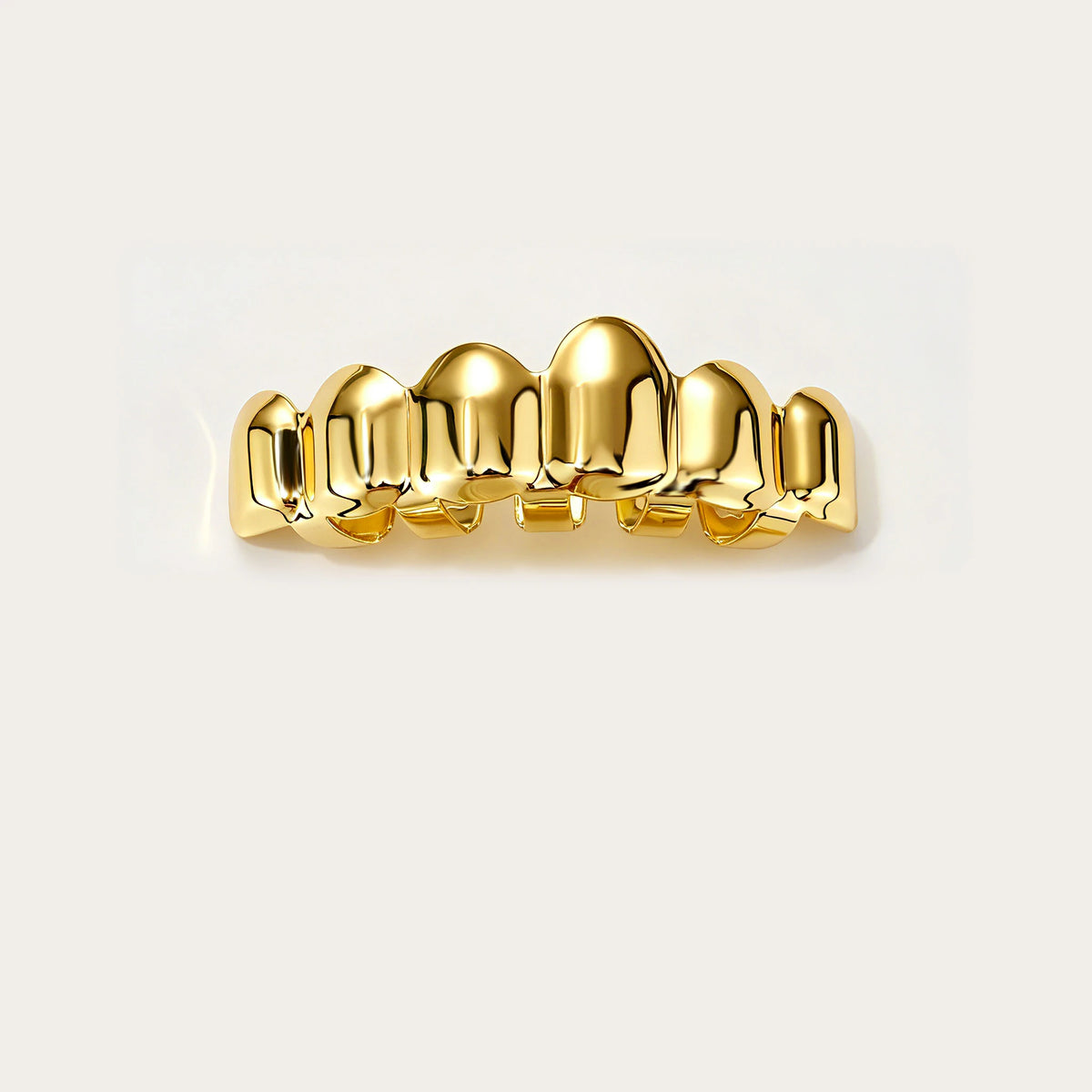 TOPGRILLZ 2Pcs Hip Hop Grillz Set No Stone Solid Mirror Top Bottom 10 Teeth Grills Classic Jewelry Men Women