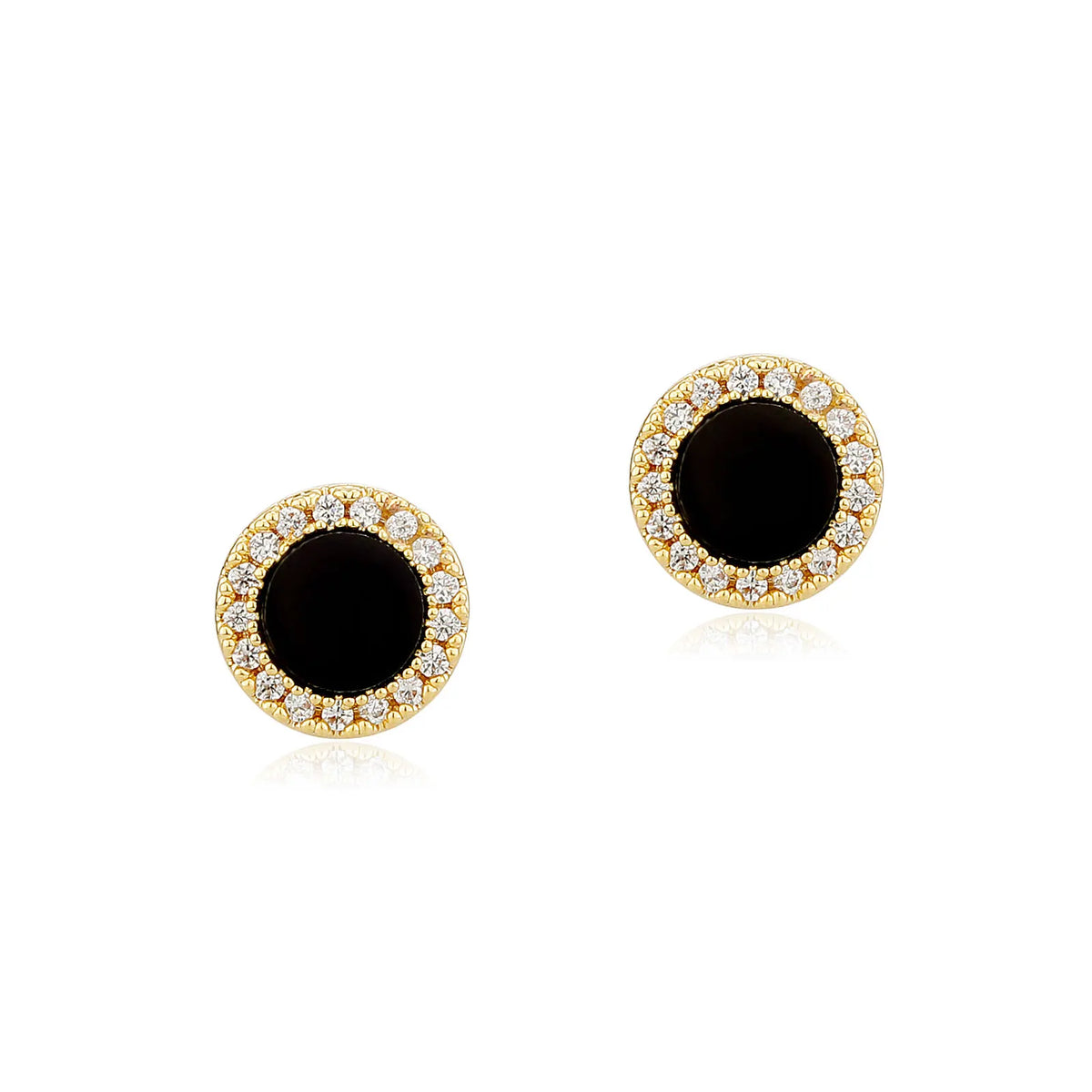 TOPGRILLZ Natural Stone Earrings Crystal Quartzs 10mm Round Gem Stud Iced Out Ear Jewelry For Men Women Wholesale