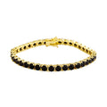 TOPGRILLZ 3MM-5MM Iced Out Black Cubic Zirconia Tennis Chain Bracelet Micro Paved 5A+ CZ Stones Charm Bangle For Men Women Gift