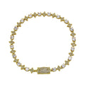 TOPGRILLZ 6MM Sparkling Star Tennis Chain Colorful Round Gemstone Design Bracelet 5A+ Cubic Zircon Luxury Jewelry For Men Women