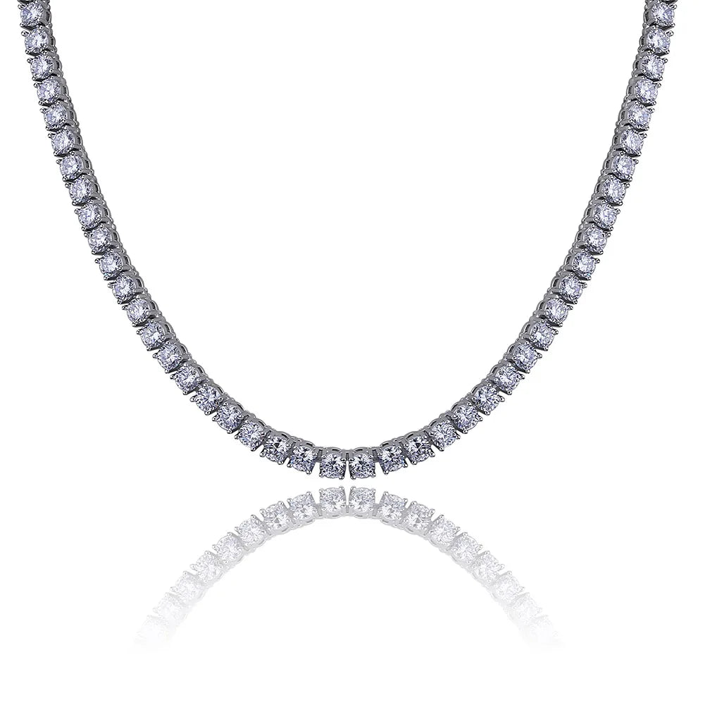 TOPGRILLZ 3/4/5MM Classic Tennis Chain Waterproof Copper Iced Out Micro Pave Cubic Zirconia Hip Hop Fashion Jewelry Women Gift