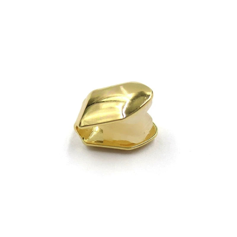 TOPGRILLZ 4 Colors Custom Fit HipHop Single Tooth Top Bottom Dental Grill Teeth Caps For Cosplay Halloween Gift