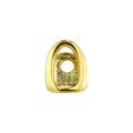 TOPGRILLZ Hip Hop Single Hollow Teeth Caps For Women Men Braces Simple Glossy Tooth Grills Jewelry Cosplay Dental Grillz