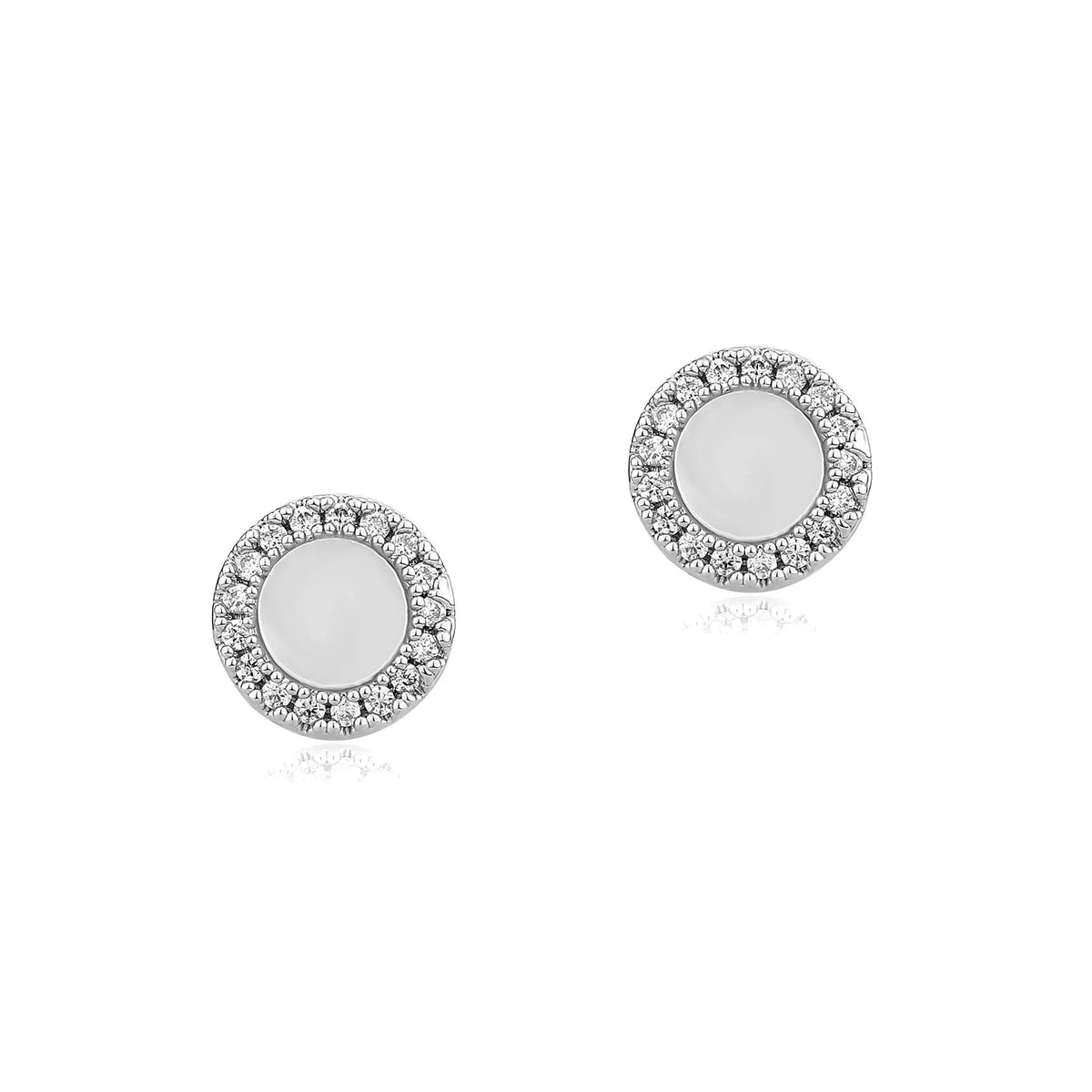TOPGRILLZ Natural Stone Earrings Crystal Quartzs 10mm Round Gem Stud Iced Out Ear Jewelry For Men Women Wholesale