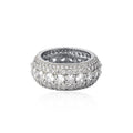 TOPGRILLZ 10MM Hip Hop Iced Out Cubic Zircon Bling Round Ring Gold Silver Color Jewelry Gifts For Men