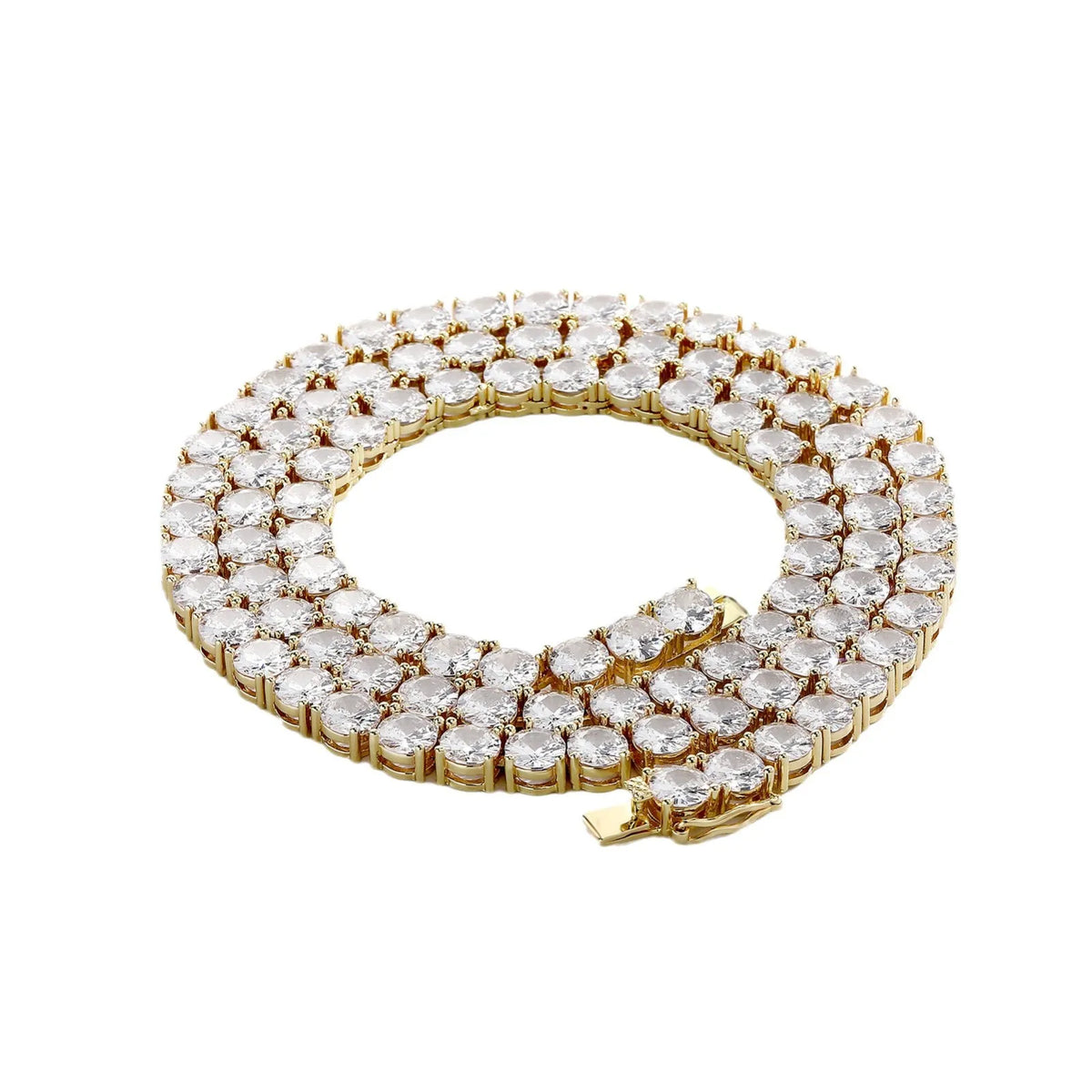 TOPGRILLZ 3mm-10mm Iced Out Bling AAA Zircon 1 Row Tennis Chain Necklace Men Hip Hop Jewelry Gold Silver Color Charms