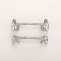 TOPGRILLZ Hip Hop Rapper Accessories Bar Grillz Set Gold Plated Copper Iced Out Top&Bottom Tooth Grills For Men&Women