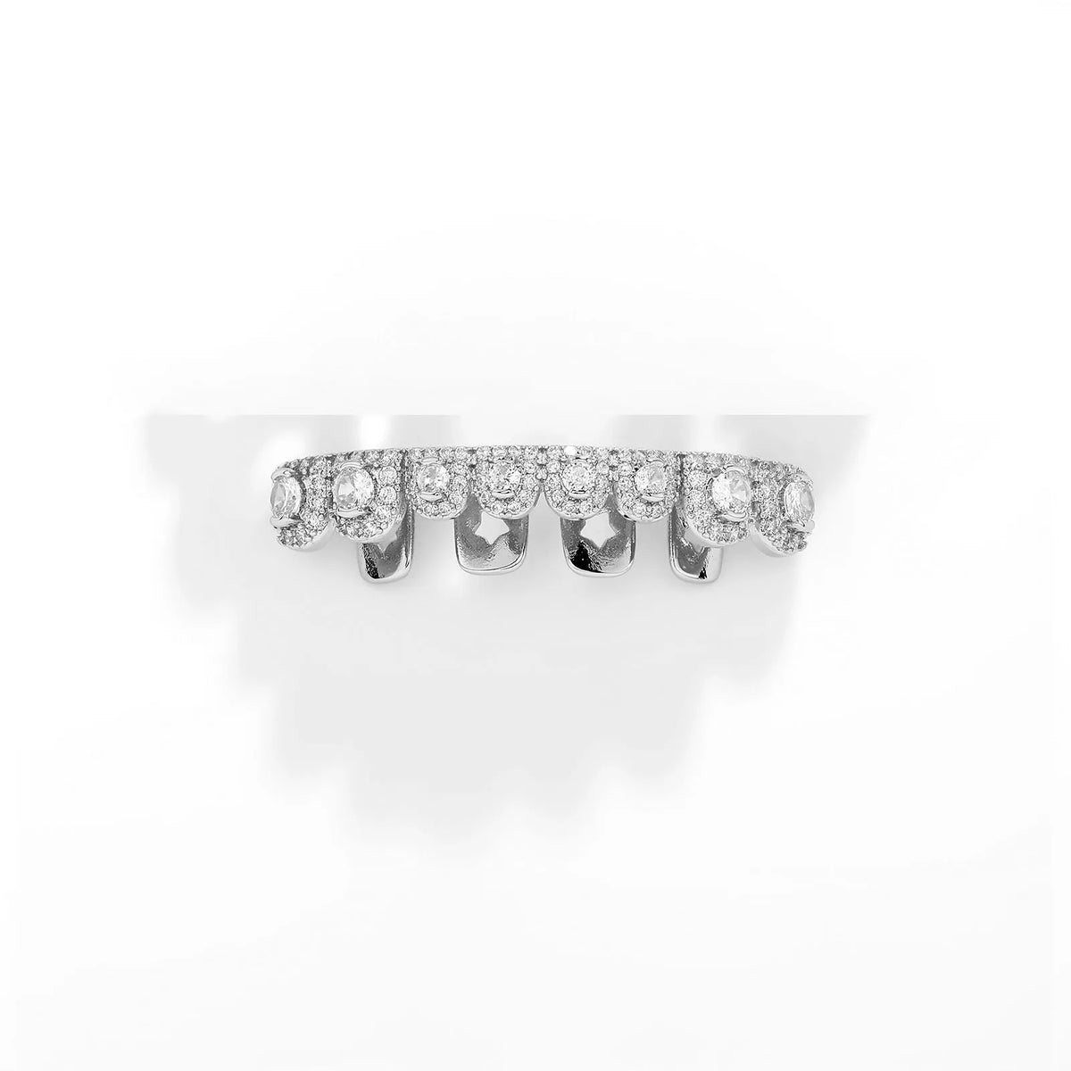 TOPGRILLZ  Hip Hop Full Iced Out  Set 8 Top&8 Bottom Tooth Cap Rainbow Candy Color Dental Grills For Unisex