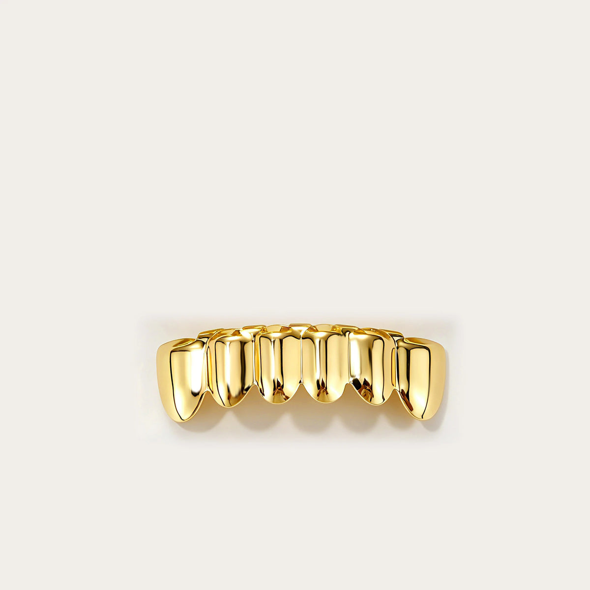 TOPGRILLZ 2Pcs Hip Hop Grillz Set No Stone Solid Mirror Top Bottom 10 Teeth Grills Classic Jewelry Men Women