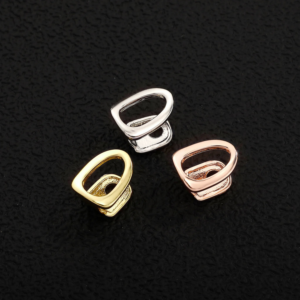TOPGRILLZ Hip Hop Single Hollow Teeth Caps For Women Men Braces Simple Glossy Tooth Grills Jewelry Cosplay Dental Grillz