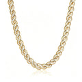 TOPGRILLZ Baguette CZ DNA Twist Chain Necklace S Wave Link Full Iced Out Silver Plated Hip Hop Jewelry Men Women
