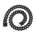 TOPGRILLZ 20MM Full Black Red Iced Out Miami Cuban Link Alloy Rhinestone Bracelet Necklace Hip Hop Jewelry Men Women