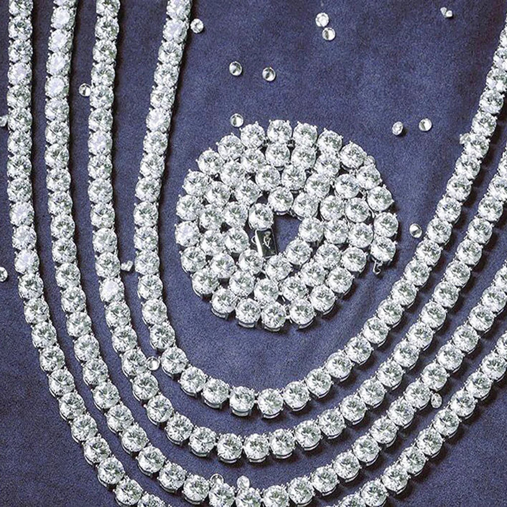 TOPGRILLZ 3/4/5MM Classic Tennis Chain Waterproof Copper Iced Out Micro Pave Cubic Zirconia Hip Hop Fashion Jewelry Women Gift